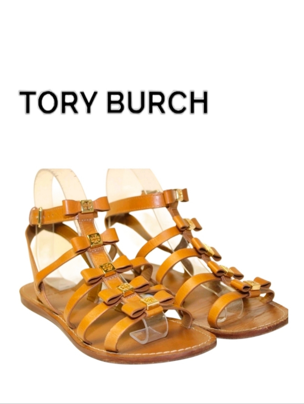 Tory Burch Kira Gladiator Sandals Womens Size 7 M Leather Buckle Strappy Shoes - Picture 2 of 13